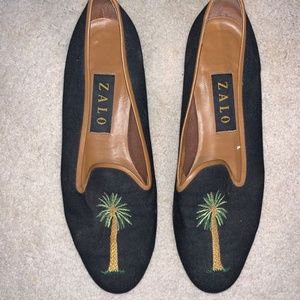 Zalo Women's 8.5M Campus Palm Tree Flats